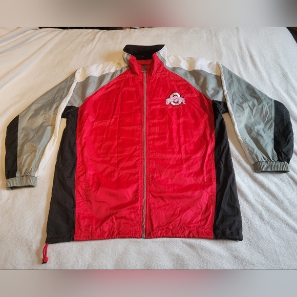 Rare Vintage 90s Starter Ohio State Buckeyes Zip-Up Jacket Mens XL OSU Coat Red - Picture 2 of 16